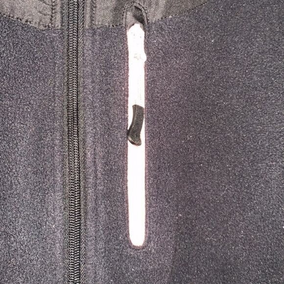 Snozu Womens Black Hooded Fleece Jacket Size 1X With Full Zip Closure & Pink Zip - Picture 4 of 11
